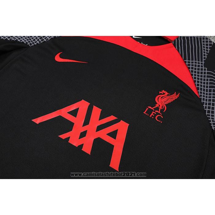 Fato de Treino Liverpool Manga Curta 2022-2023 Preto - Calcas Curta